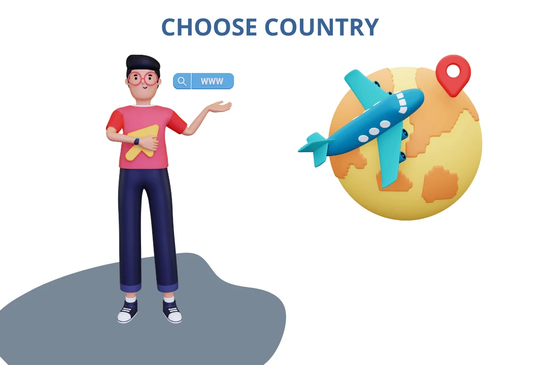 Choose your destination country