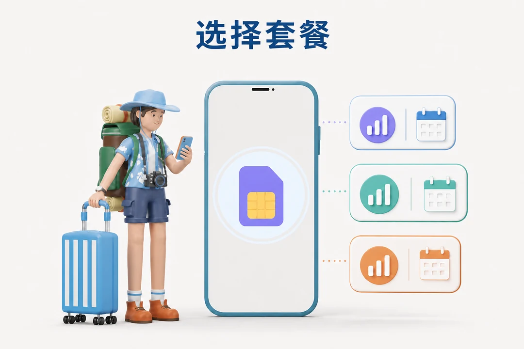 选择 eSIM 套餐
