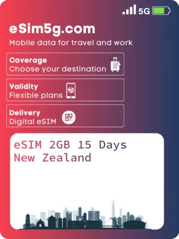 Купить eSIM 2ГБ 15 дней Новая Зеландия