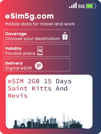 Купить eSIM 2ГБ 15 дней Сент-Китс и Невис