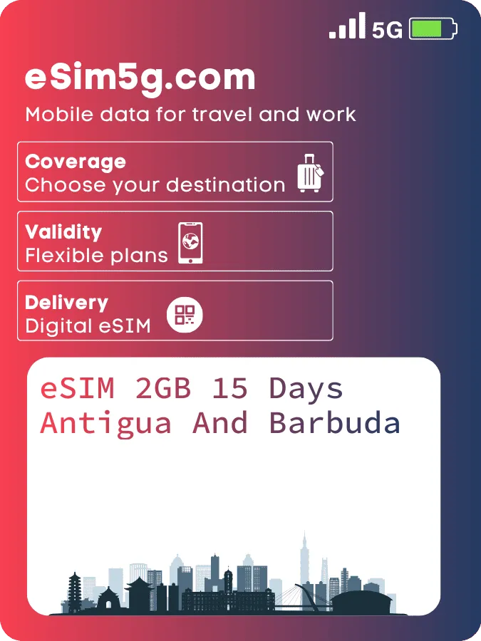Купить eSIM 2ГБ 15 дней Антигуа и Барбуда
