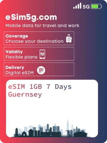 购买 eSIM 1GB 7 天 格恩西岛