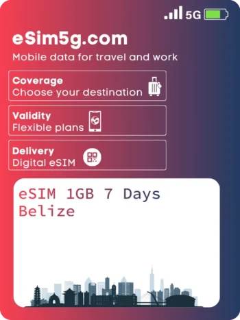 购买 eSIM 1GB 7 天 伯里兹